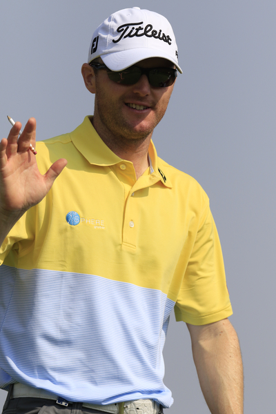 Michael Hoey in a good mood on day two of the Abu Dhabi HSBC Championship. (Picture: Eoin Clarke | Golffile - www.golffile.ie) All photos usage must carry mandatory copyright credit (© Golffile | Eoin Clarke)