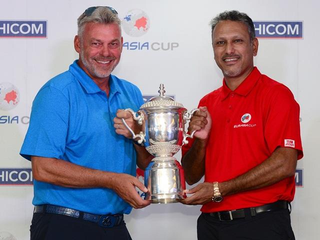 Darren Clarke leads his team to victory in the EurAsia Cup