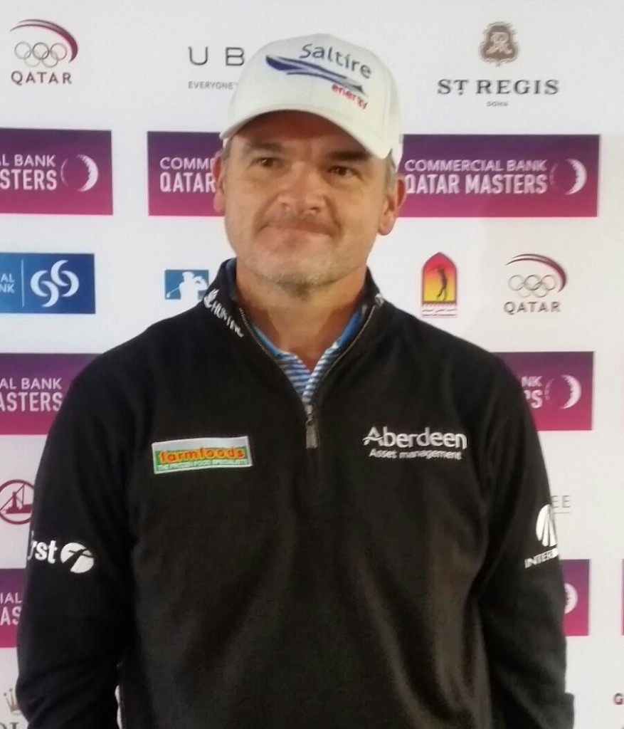 Paul Lawrie birdies the last to lead by two heading to the final round of the Commercial Bank Qatar Masters.