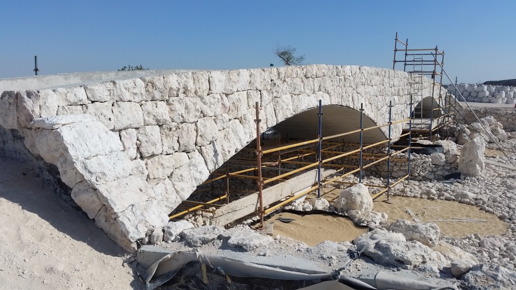 Part of the massive construction work going on at the Qatar International Golf Club.