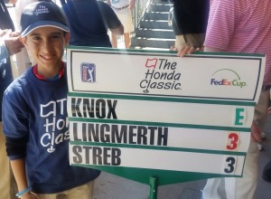 The young girl happy to be volunteering at this year's Honda Classic.