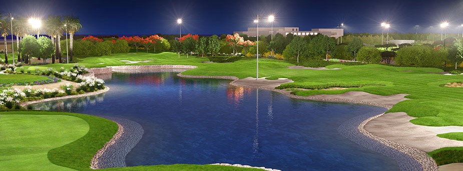 The proposed 9-hole floodlit course at Qatar International Golf Club.