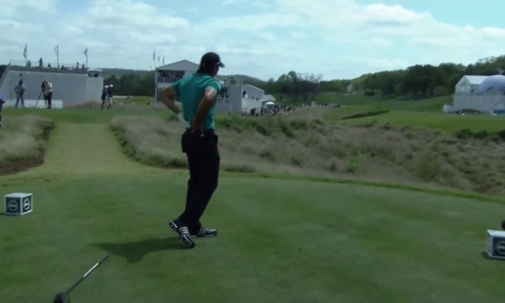 Aussie Jason Day clearly in pain late in his opening match at the WGC - Dell Match-Play Championship in Ausitn, Texas.