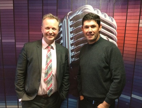 Padraig Harrington with 'Last Word' host Matt Cooper.