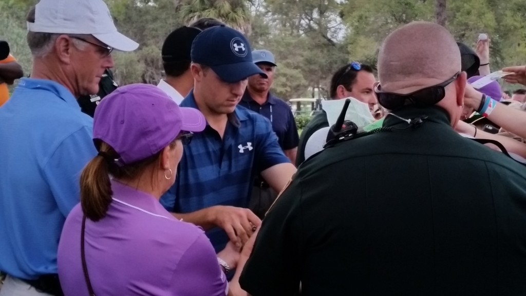 Jordan Spieth - Always happy to sign autographs.