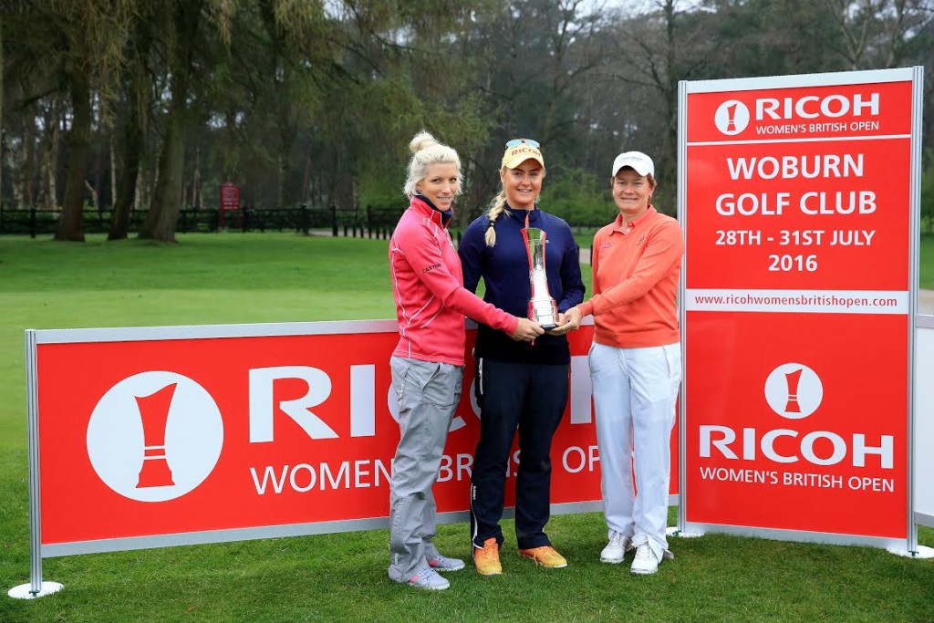 British No.1, Charley Hull, 2009 champion Catriona Matthew and Solheim Cup star Mel Reid gathered at Woburn Golf Club today to launch the 2016 Ricoh Women’s British Open Championship, held 28 to 31 July, 2016.