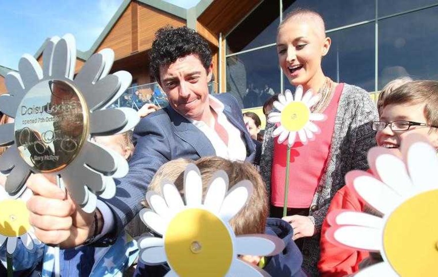 Rory McIlroy at the official opening of the Daisy Lodge cancer retreat center in Newcastle, Co. Down.