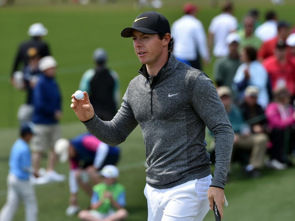 Rory McIlroy bogeys the last in a round of a two under par 70.