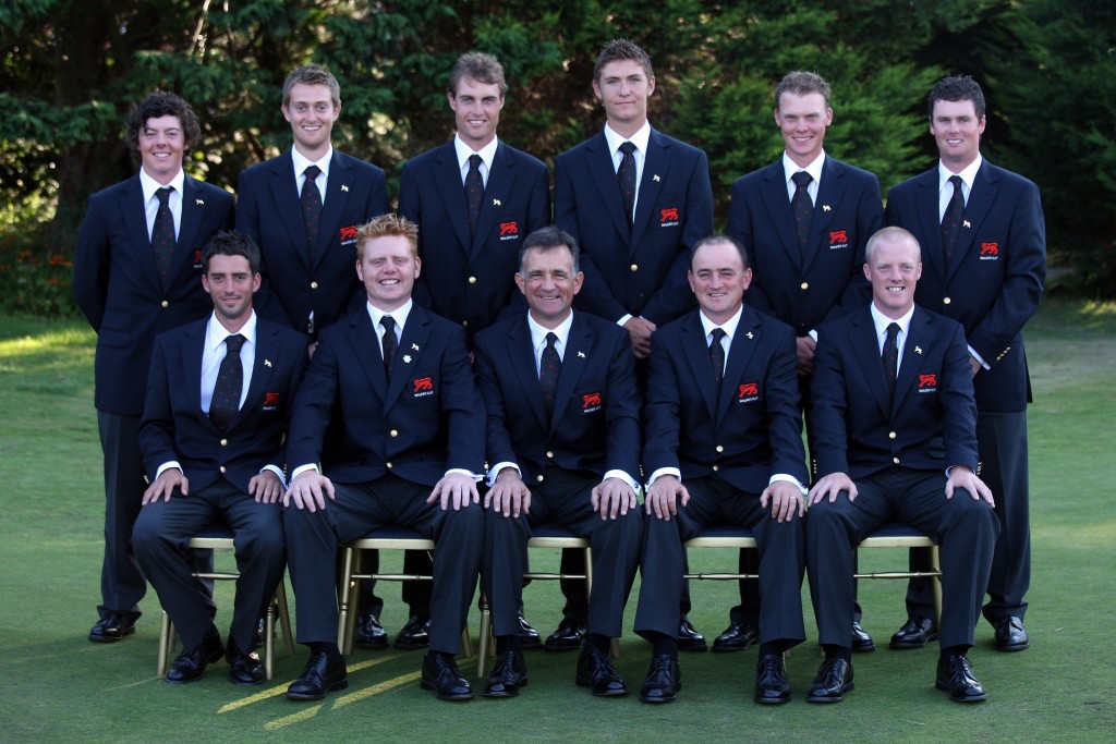 Danny Willett back row right as a member of the 2007 GB & I Walker Cup side