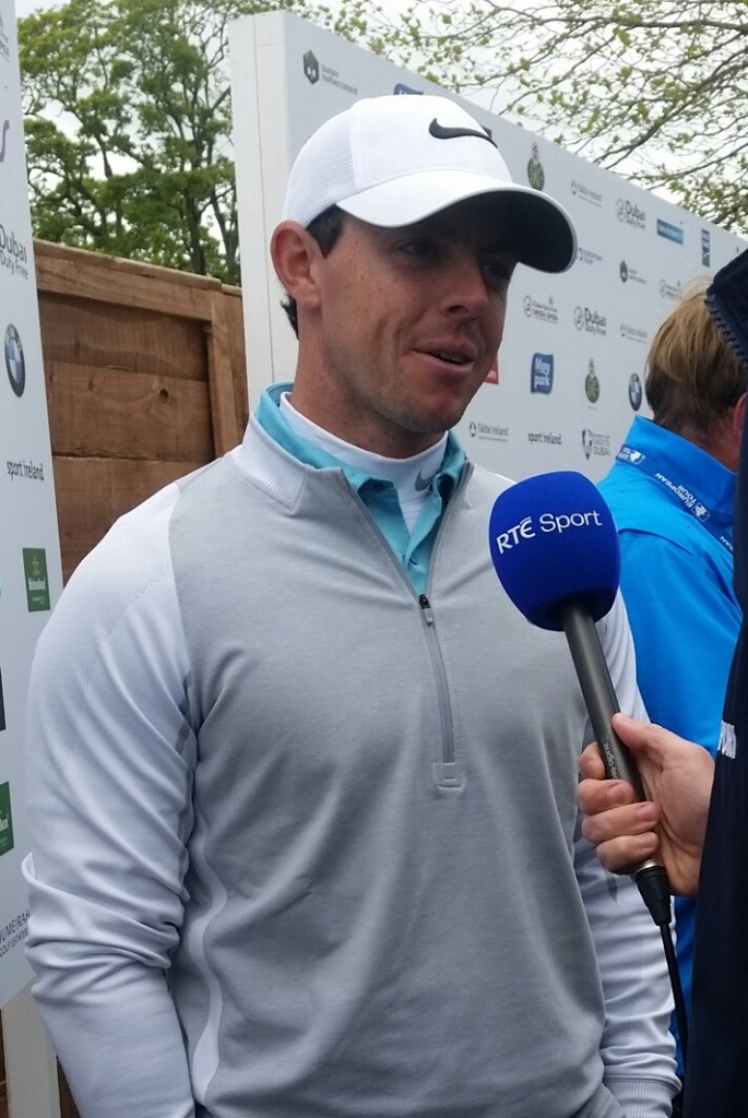 Rory McIlroy just a shot of the lead with two rounds to play in the hosting of the Dubai Duty Free Irish Open. 