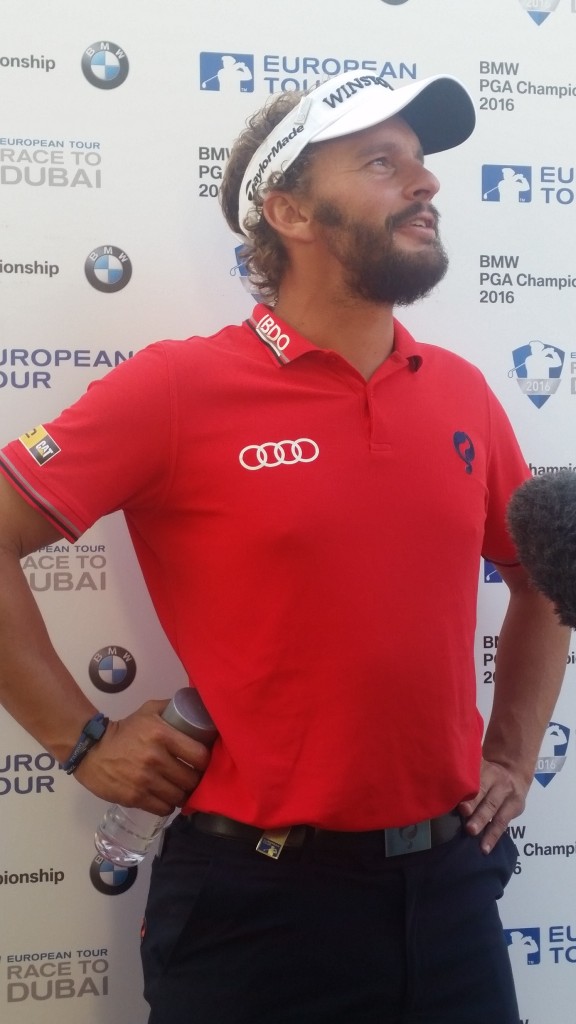 Dutchman Joost Luiten stands proud after shooting a 66 to share the lead on day one of the BMW PGA (Photo - www.golfbytourmiss.com)