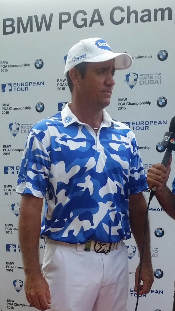 Scott Hend ready to smack a drunken spectator in the mouth on day three of the BMW PGAS Championship.