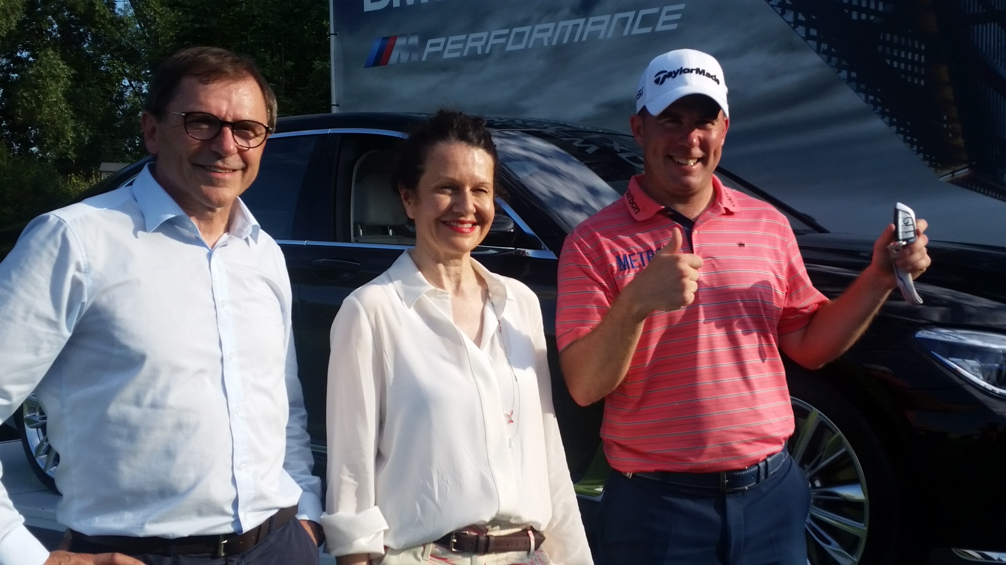 Richie Ramsay proudly shows off the key to his new BMW 760 Li xDrive limo.