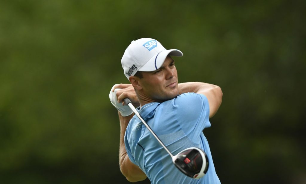Jul 28, 2016; Springfield, NJ, USA; Martin Kaymer watches his tee shot on the sixth hole during the first round of the 2016 PGA Championship golf tournament at Baltusrol GC - Lower Course. Mandatory Credit: Eric Sucar-USA TODAY Sports