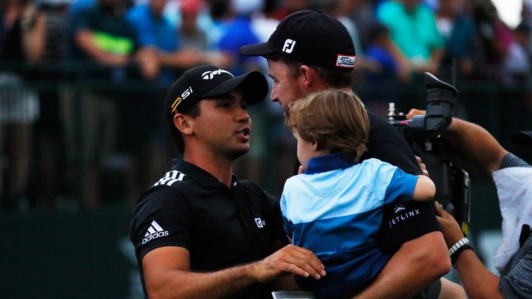 A reflection of their close friendship with Jason Day among the first to congratulate new PGA winner Jimmy Walker. (Photo - www.pga.com)