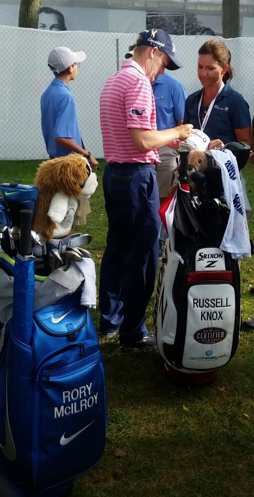 Side-by-side in the scorer's area but it was Russell Knox finishing four clear of Rory McIlroy on day three of the BMW Championship.