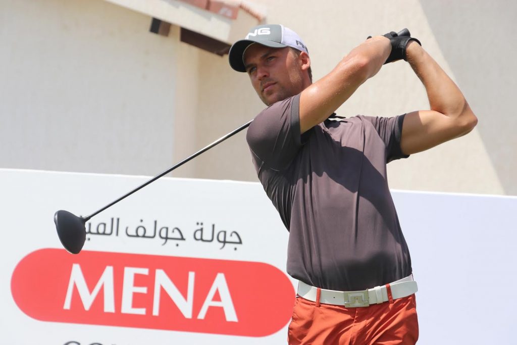 England's Craig Hinton hot foots it to a 66 on the first day of the  MENA Golf Tour Ascorp Golf Citizen Abu Dhabi Open.