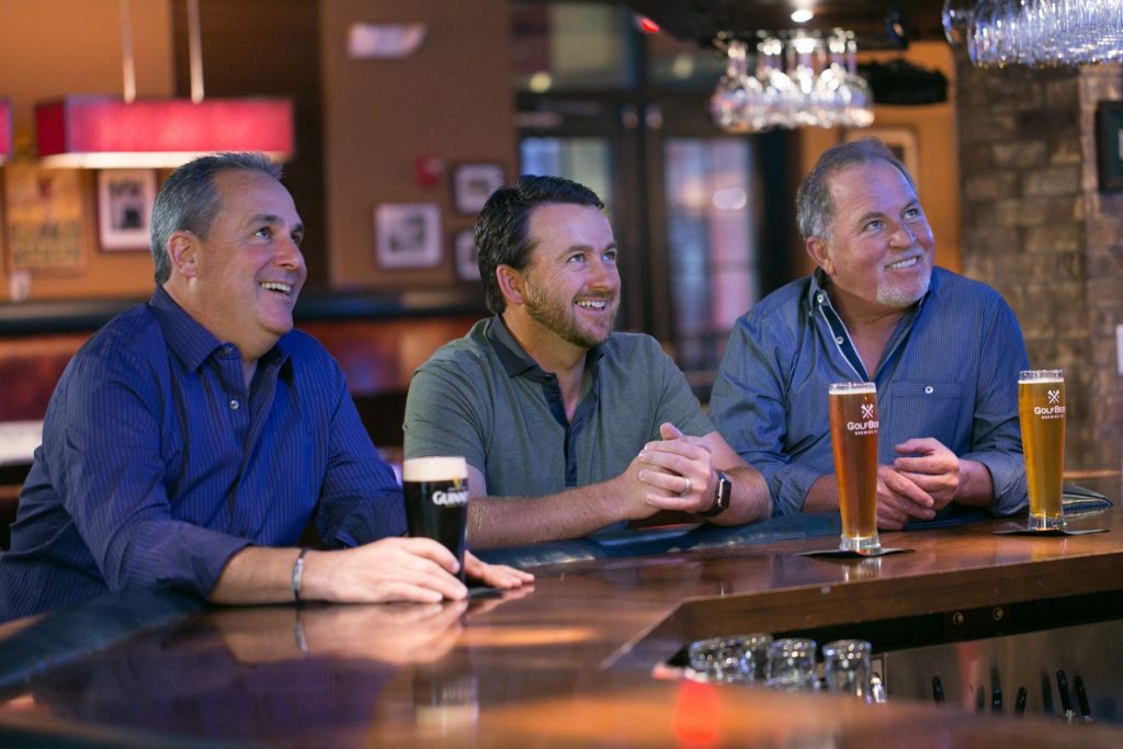 Graeme McDowell and his Nona Blue business partners.