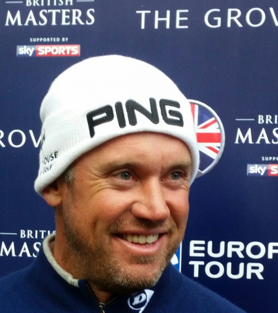 Lee Westwood happy after his round of 67 on the opening day of the British Masters. (Photo - www.golfbytourmiss.com)