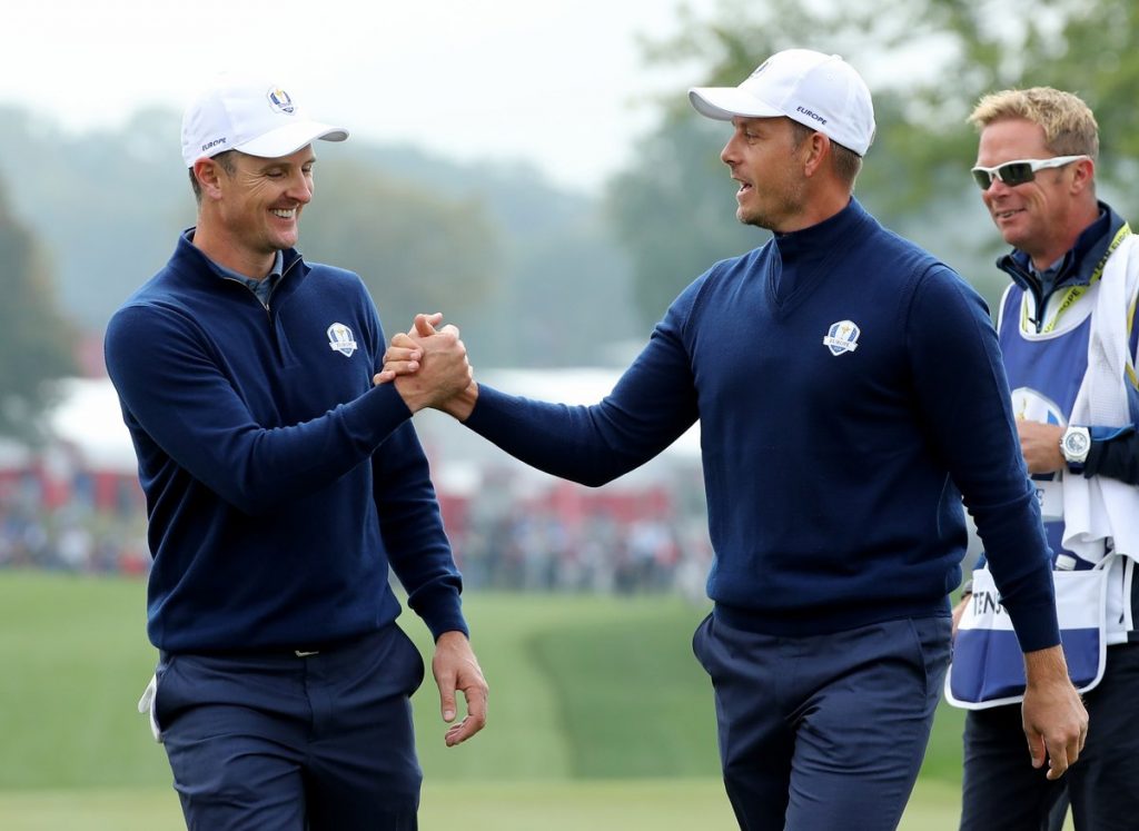 The duo of Henrik Stenson and Justin Rose exact revenge handing Jordan Spieth and Patrick Reed their first loss.