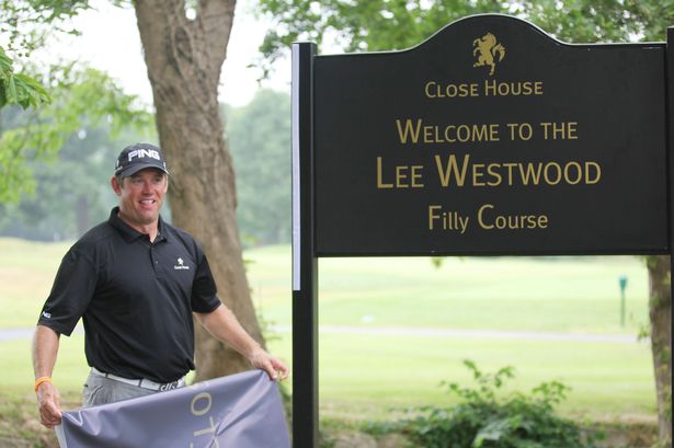Lee Westwood unveils in July 2013 the Lee Westwood Filly course at Close House.