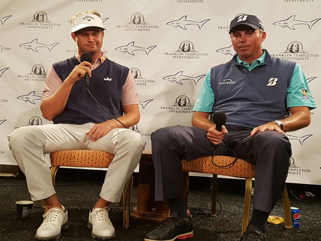Harris England & Matt Kuchar looking to capture a second Franklin Templeton Shootout in four years. (Photo - www.golfbytourmiss.com)
