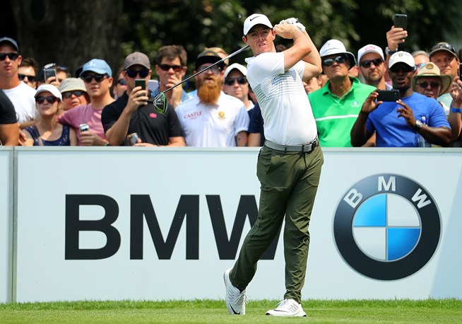 Rory McIlroy bravely battling a back injury to shoot a round of 68 on day two of the BMW SA Open. (Photo - European Tour)