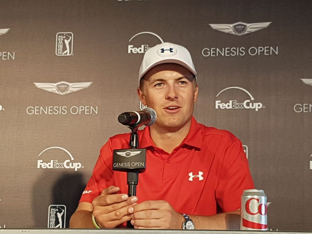 Jordan Spieth delighted to receive AT&T Pebble Beach Pro-Am victory text messages from Tom Brady and Tiger Woods.  (Photo - www.golfbytourmiss.com)