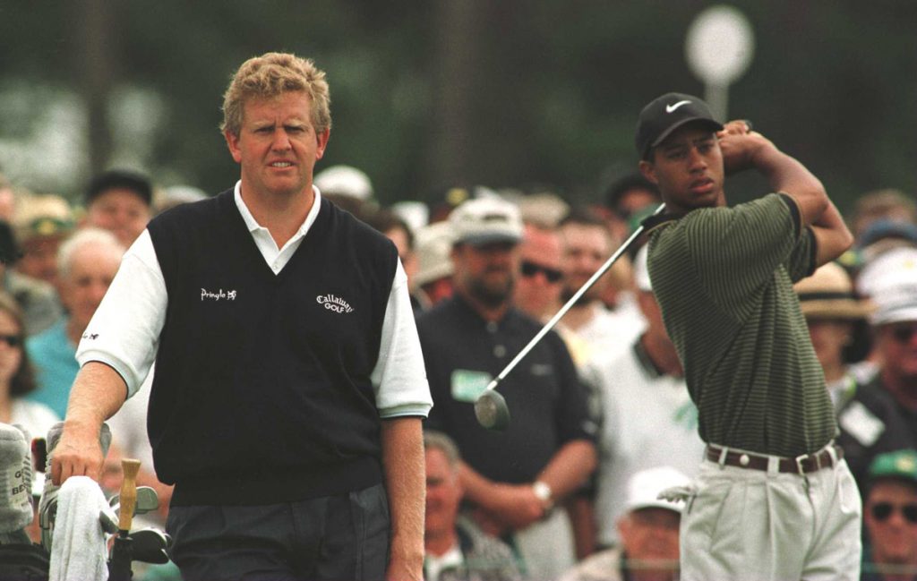 Colin Montgomerie and Tiger Woods third round 1997 Masters.