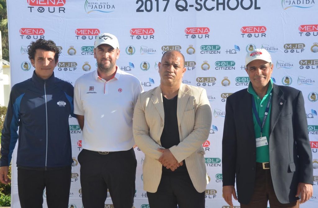 It all looks very sombre but Scotland's Jack Doherty, and second from left, finished tops at the 2017 MENA Tour Q-School. (Photo - MENA Tour)