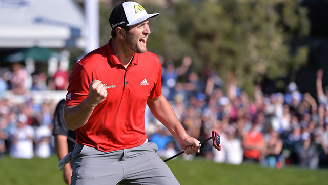 Jon Rahm winning 2017 Farmer Insurance Open