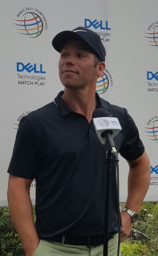 Paul Casey seems pretty pleased with himself after winning all three robin matches 2017 WGC Dell Match Championship.
