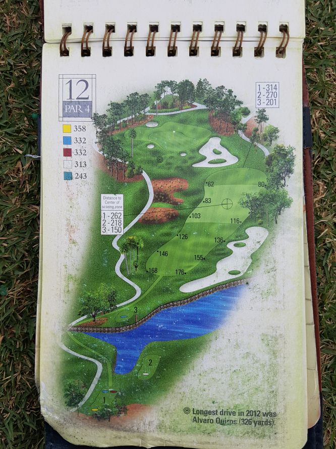 The 12th hole at TPC Sawgrass before the changes