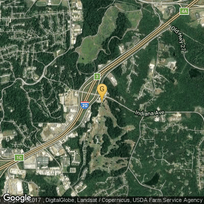 A photo overhead showing the Vicksburg CC and the Vicksburg Military Park now split by the I-20