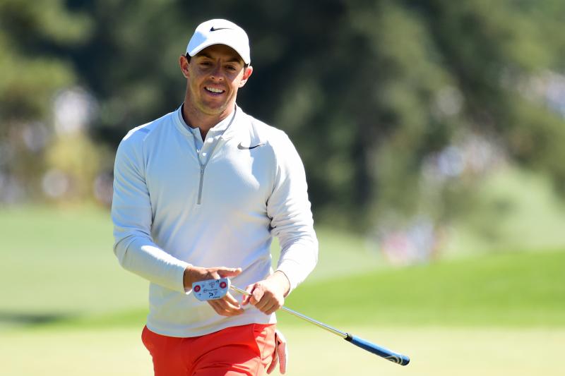 Rory McIlroy trailing 6 shots behind with a round to play in the 2017 Masters