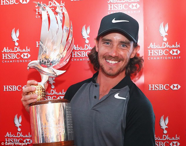 Tommy Fleetwood with the Abu Dhabi HSBC Championship.